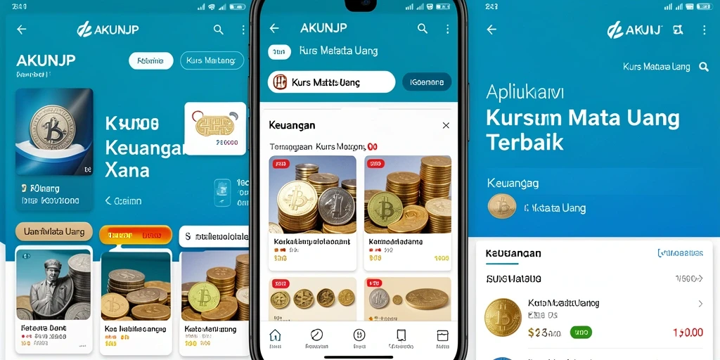 Tampilan antarmuka pengguna AKUNJP untuk kurs mata uang.
