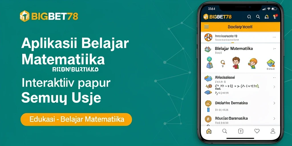 Antarmuka aplikasi BIGBET78 yang menarik untuk belajar matematika.