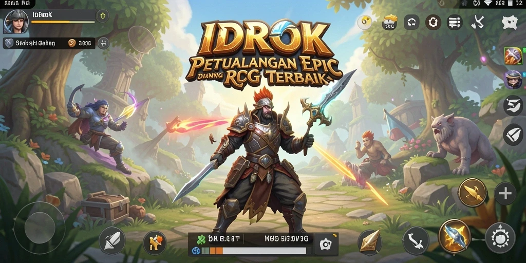 Tampilan antarmuka RPG yang menarik dan interaktif dari IDROK.