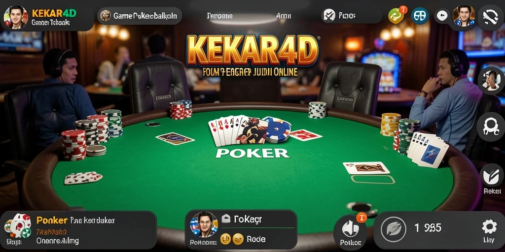 Antarmuka menarik dari game Poker KEKAR4D yang mudah digunakan.