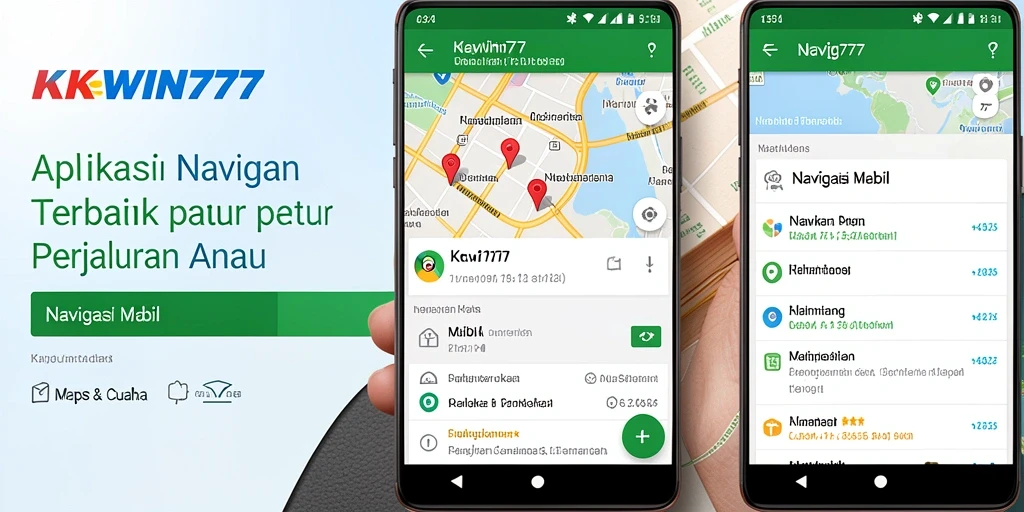 Tampilan antarmuka aplikasi KKWIN777 yang modern dan fungsional untuk navigasi mobil.