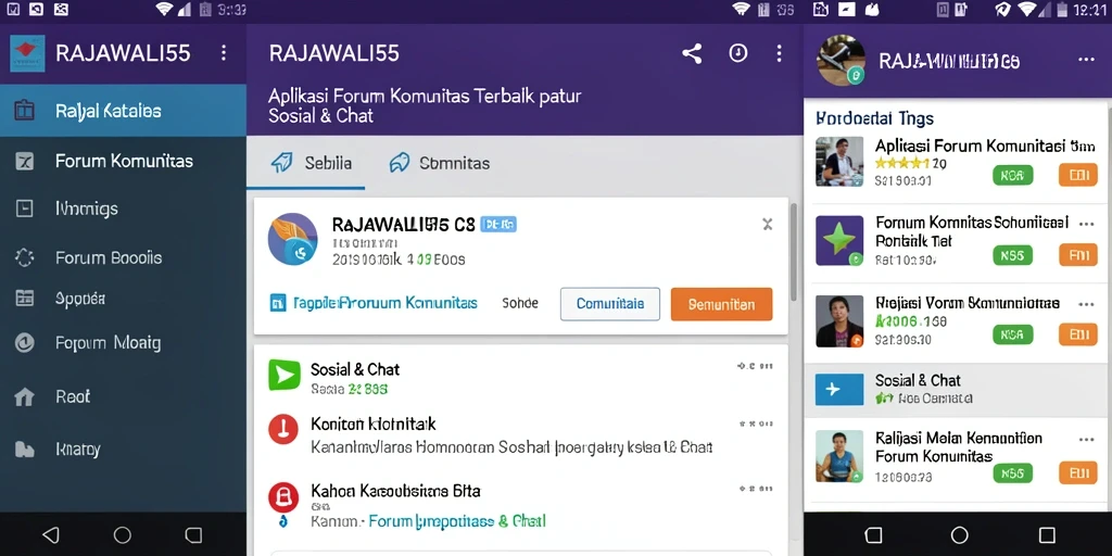 Tampilan antarmuka RAJAWALI55 yang menarik dan interaktif.