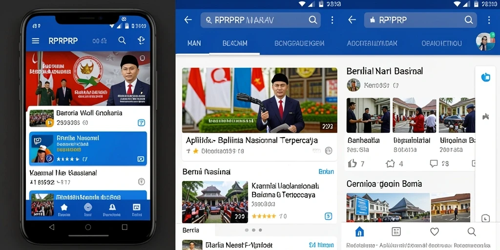 Tampilan antarmuka RPRPRP untuk berita nasional.