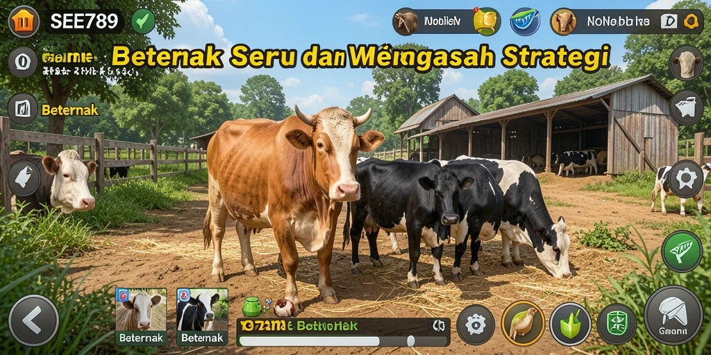 Antarmuka pengguna SEE789 yang menarik dan fungsional untuk beternak.