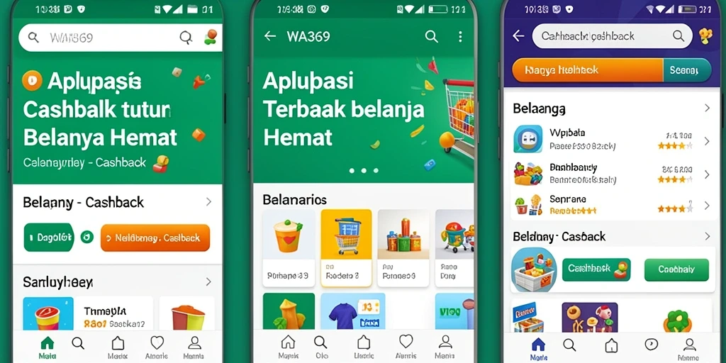 Tampilan antarmuka aplikasi WA369 yang memudahkan akses cashback.