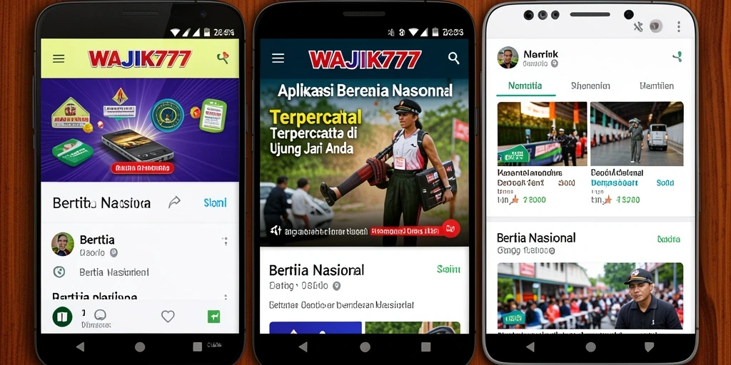 Tampilan antarmuka WAJIK777 yang sederhana dan informatif.
