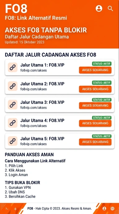 Link Alternatif fo8 untuk Pengguna Android